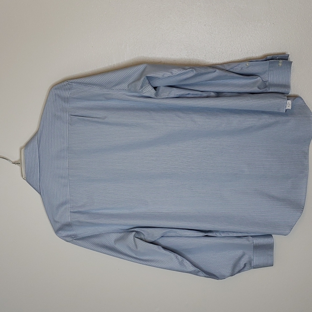 Calvin Klein Infinite No Iron Shirt Mens Stripes Preppy Office Tailored Fall - Picture 5 of 8